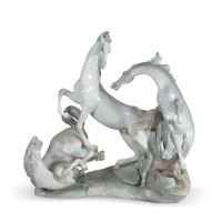 Conjunto de caballos en porcelana de Lladró, h. 19... · Ref.: ID.401