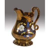 Enameled ceramic jug in golden reflection of B ... · Ref.: ID.466
