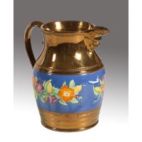 Enameled ceramic jug in golden reflection of B ... · Ref.: ID.467