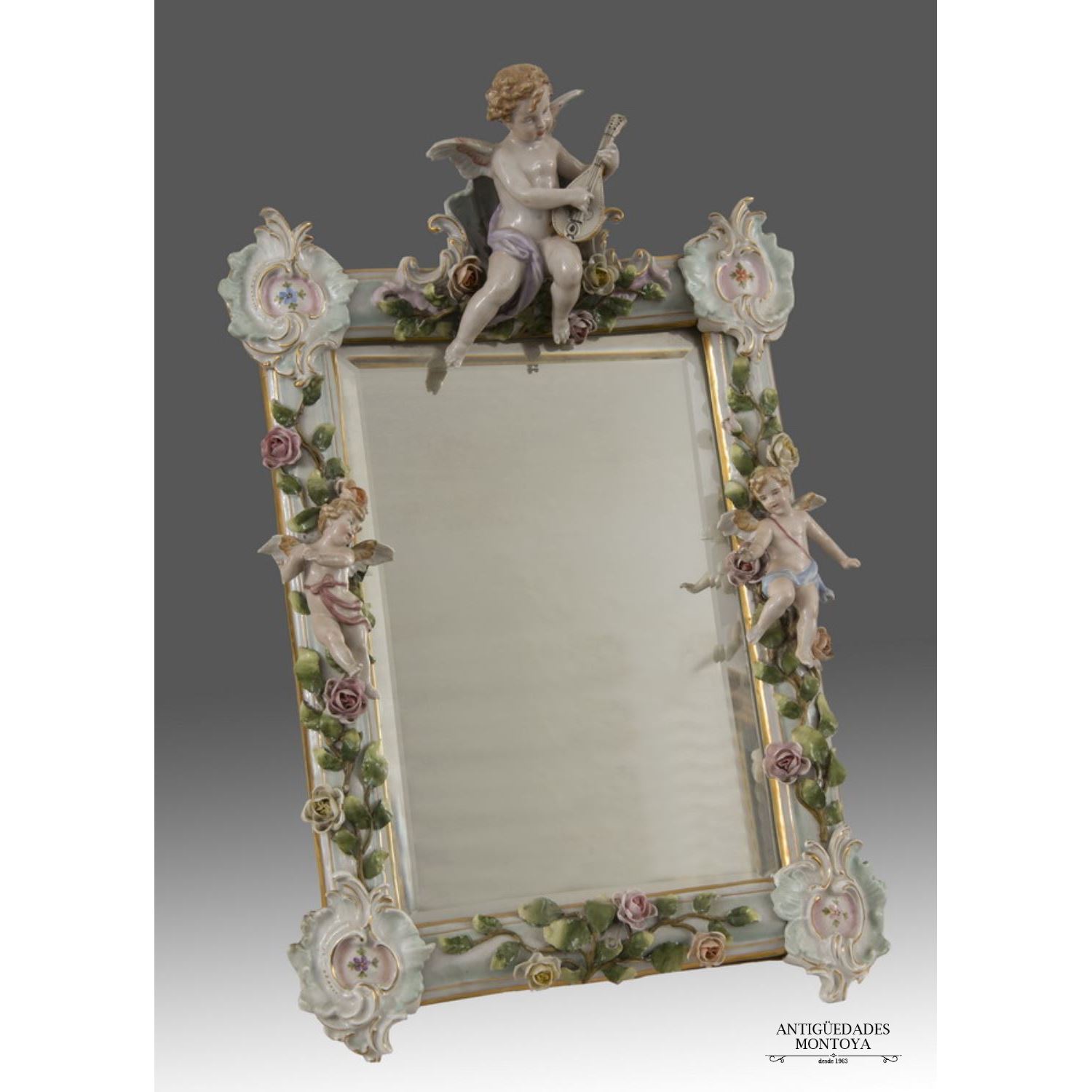 Porcelain frame, Meissen S. XIX