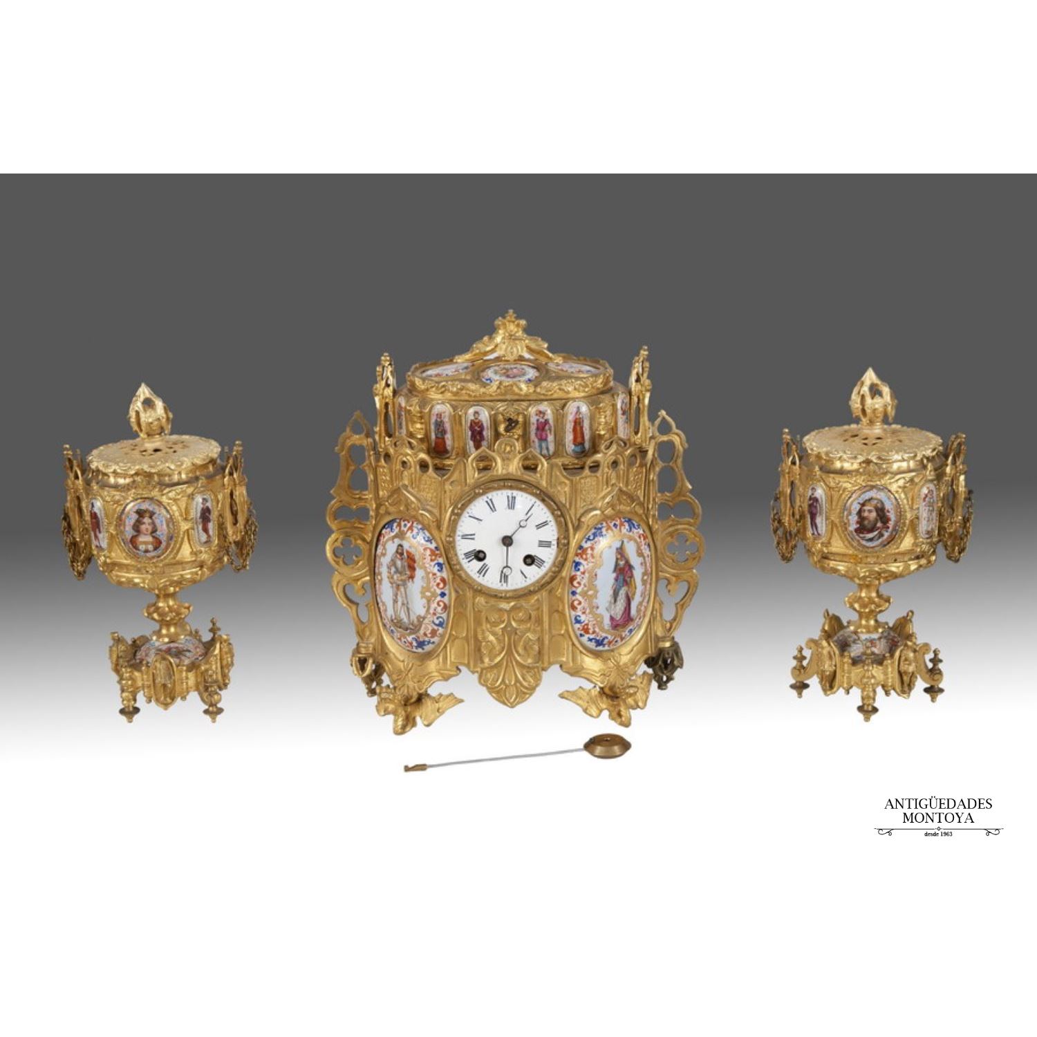 Austrian table clock with garnish, S. XI ...