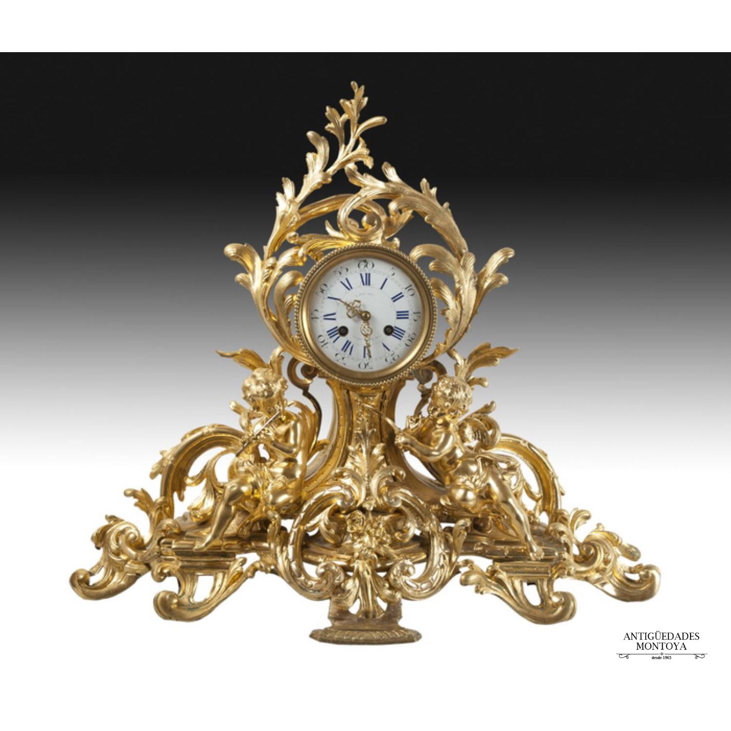Table clock, France S. XIX.