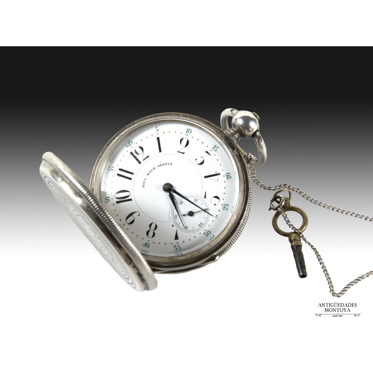 Reloj de bolsillo suizo hacia 1890.
