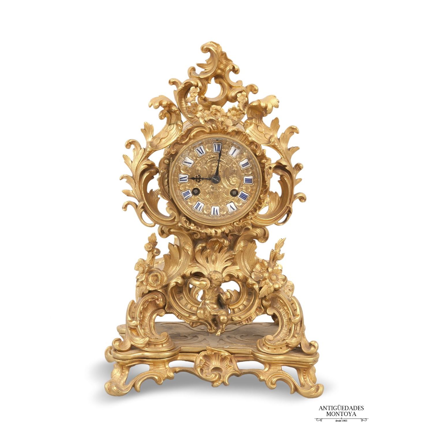 Reloj estilo Luis XV, S. XIX