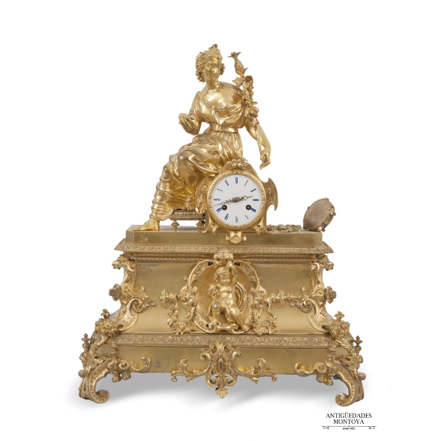 Table clock, France, S. XIX.