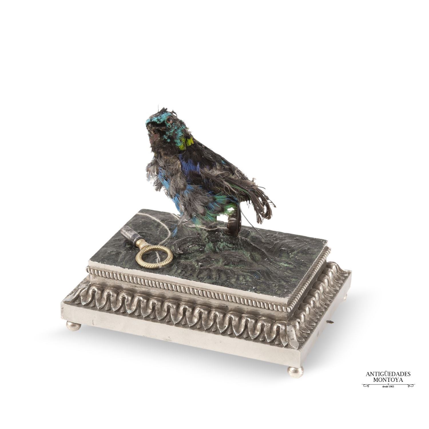 Caja de música con autómata de pájaro, S. XIX.