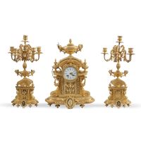 Reloj con guarnición,estilo Luis XVI, S. XIX. · Ref.: ID.601