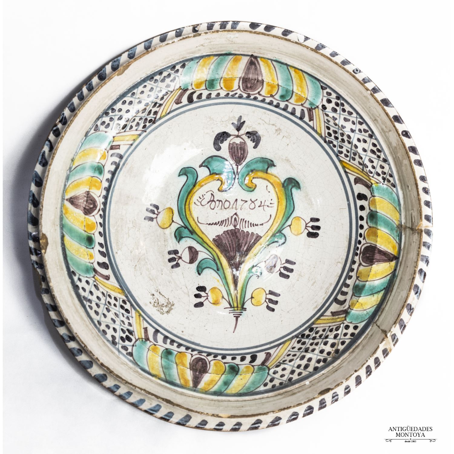 Ceramic plate 18th century